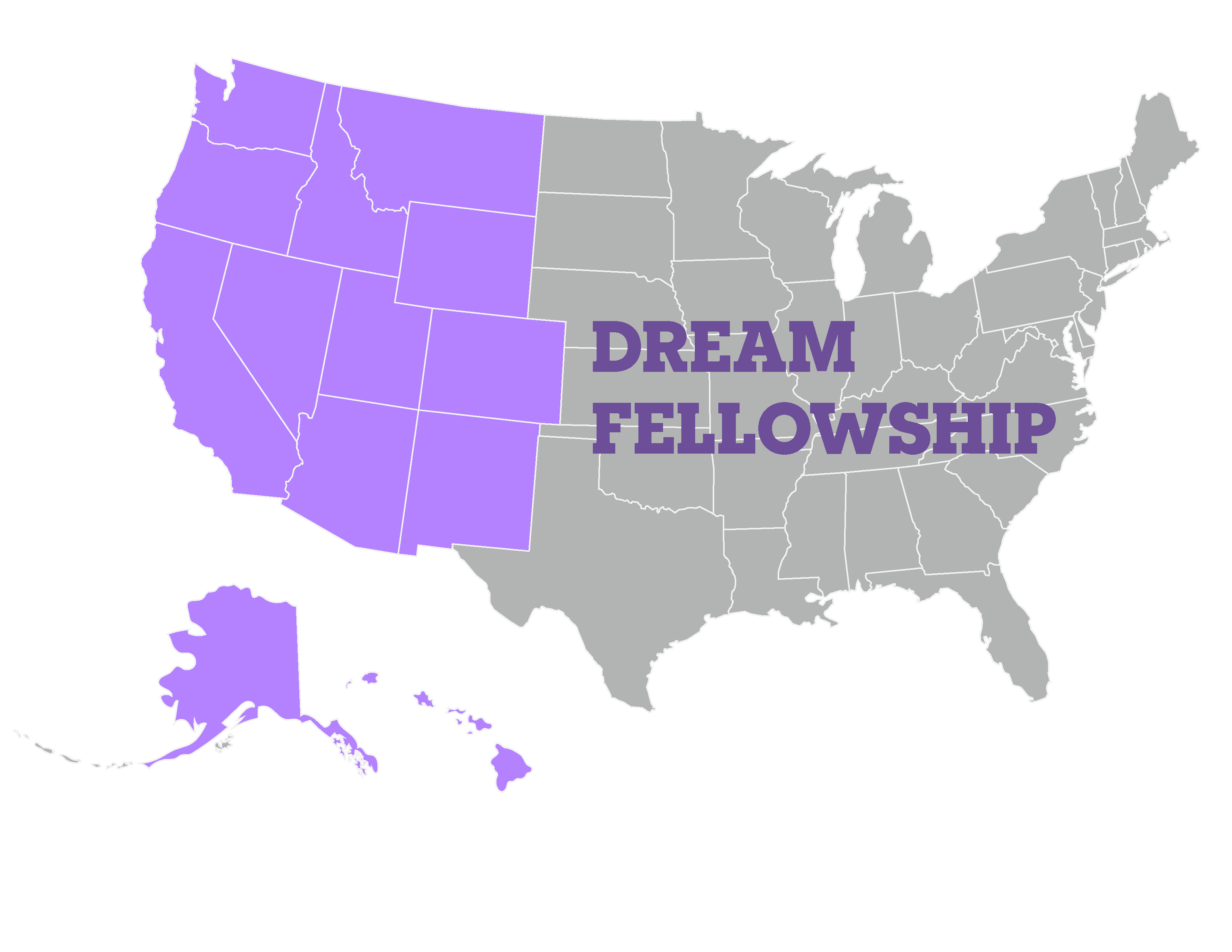 Map of 2024 Dream Fellowship recruitment states